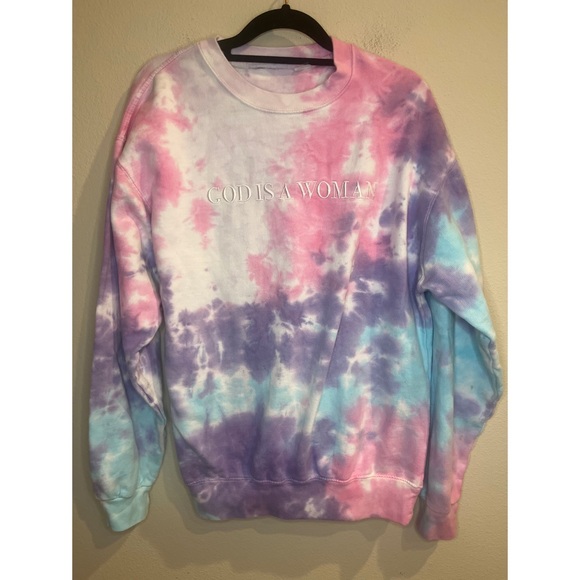 Ariana Grande Tops - Ariana Grande Sweetener 2018 God Is A Woman Tie Dye Crewneck Size‎ Small